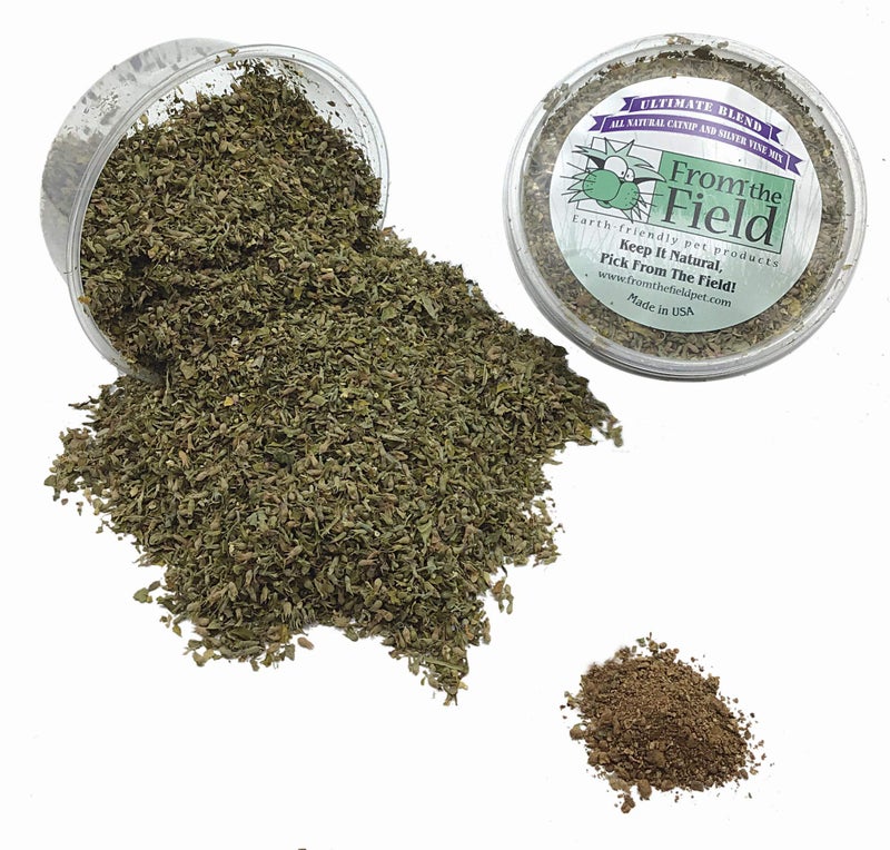 from The Field | Ultimate Blend Catnip & Silver Vine | Premium USA-Grown Catnip for Toys & Playtime | Fresh, Potent, Non-Toxic, Eco-Friendly | Safe for Kittens & Cats | Resealable 1 Oz Tub - Image 2